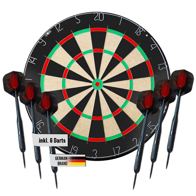 karella-classic-line-bullout-dartboard-set-2x-steeldarts image 1