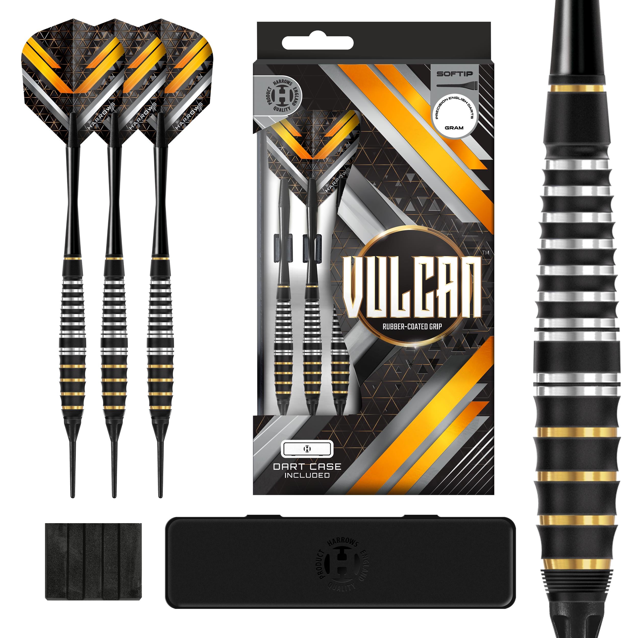 harrows-vulcan-softdarts-18g-schwarz-gold-gummi-griff image 1