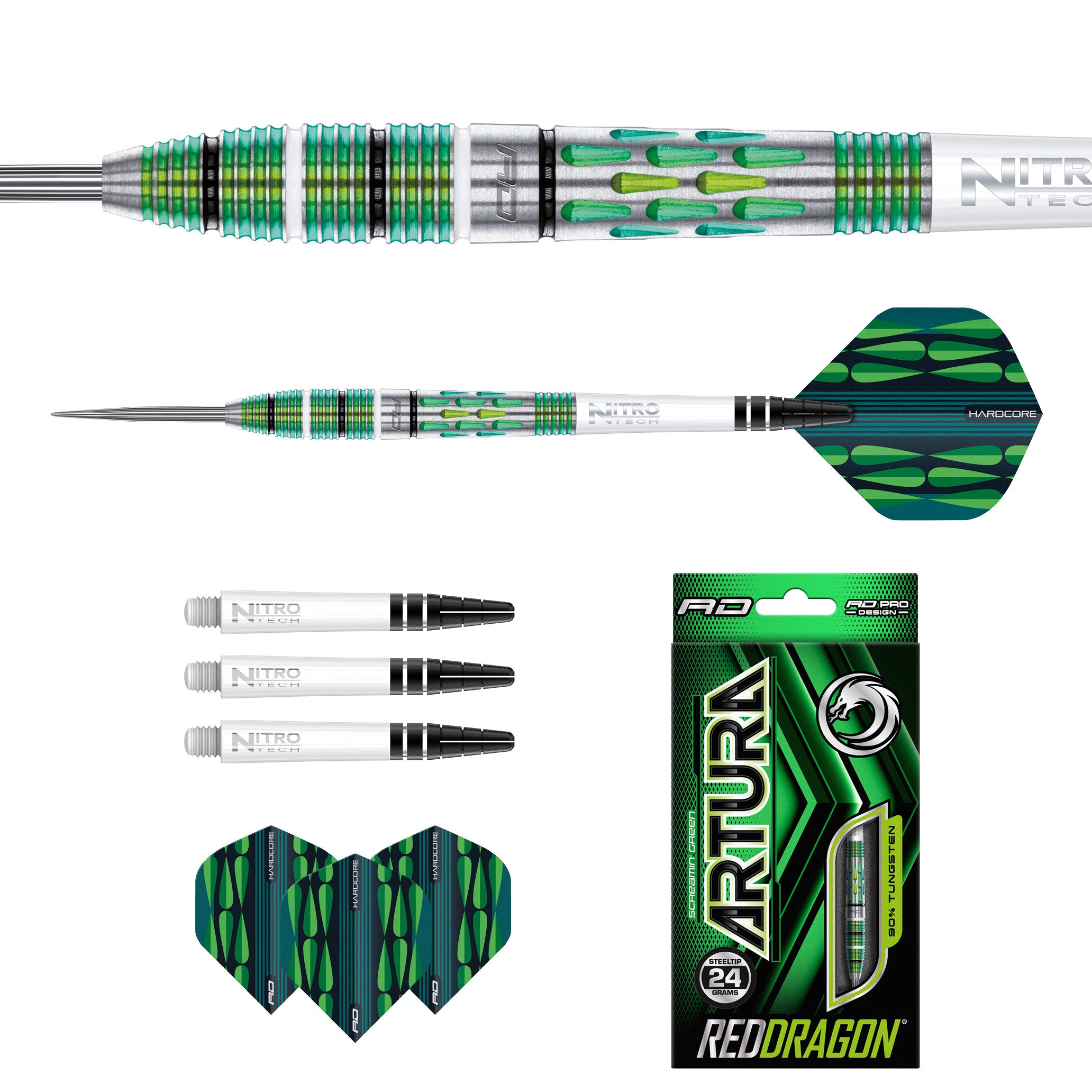 red-dragon-artura-screamin-green-steeldarts-24g-90 image 5