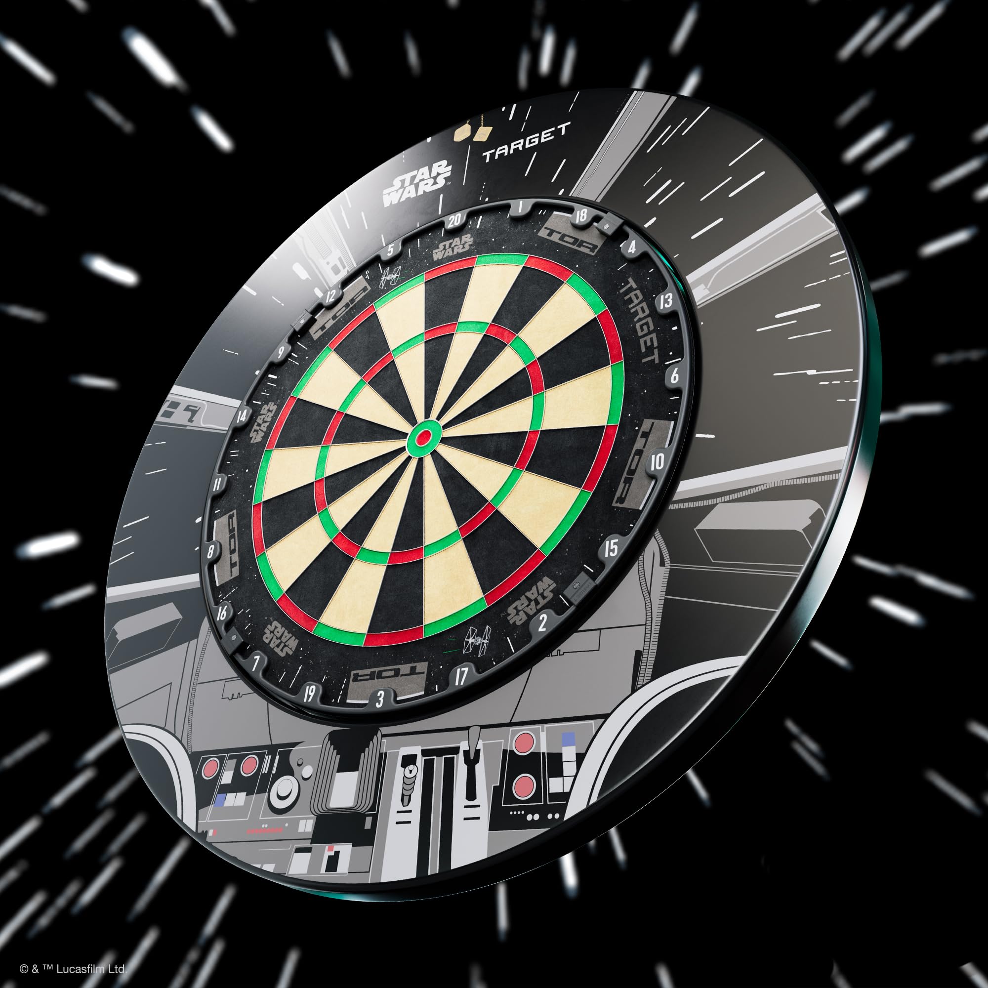 target-tor-star-wars-dartscheibe-sisal-set-mit-falcon-surround image 2