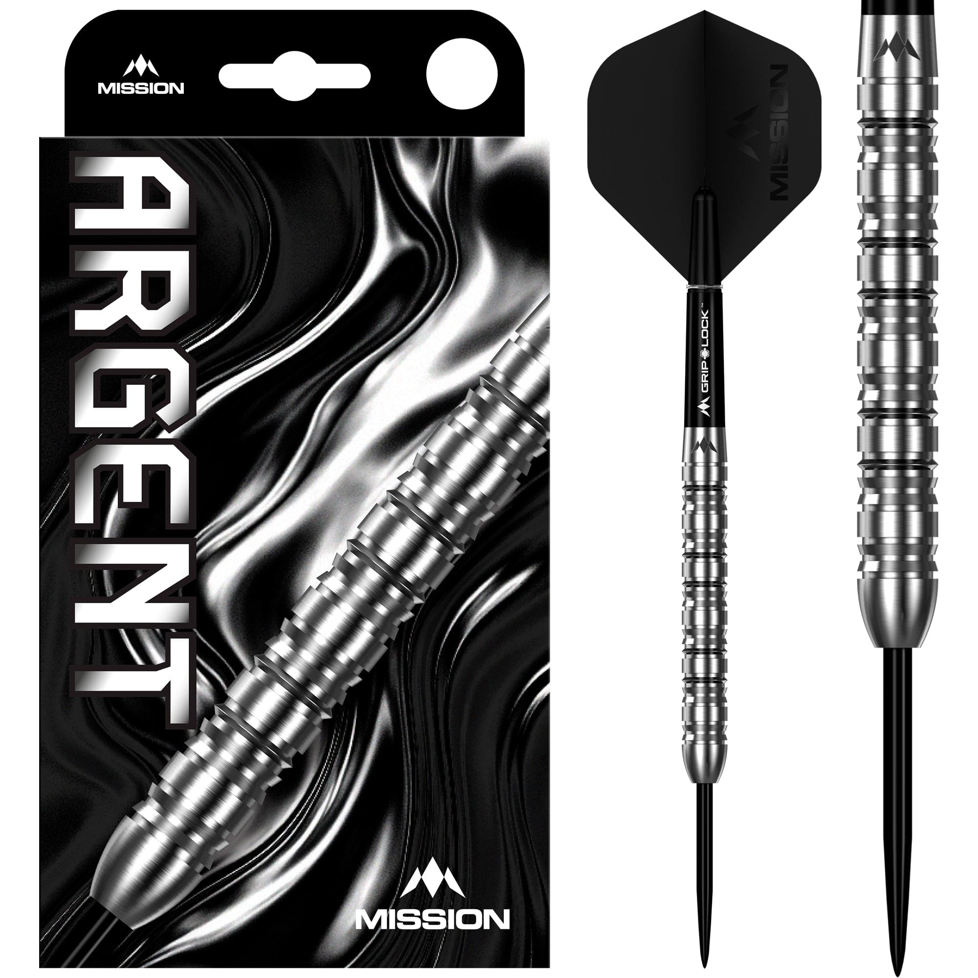 mission-argent-22g-steeldart-90-tungsten-silber image 1