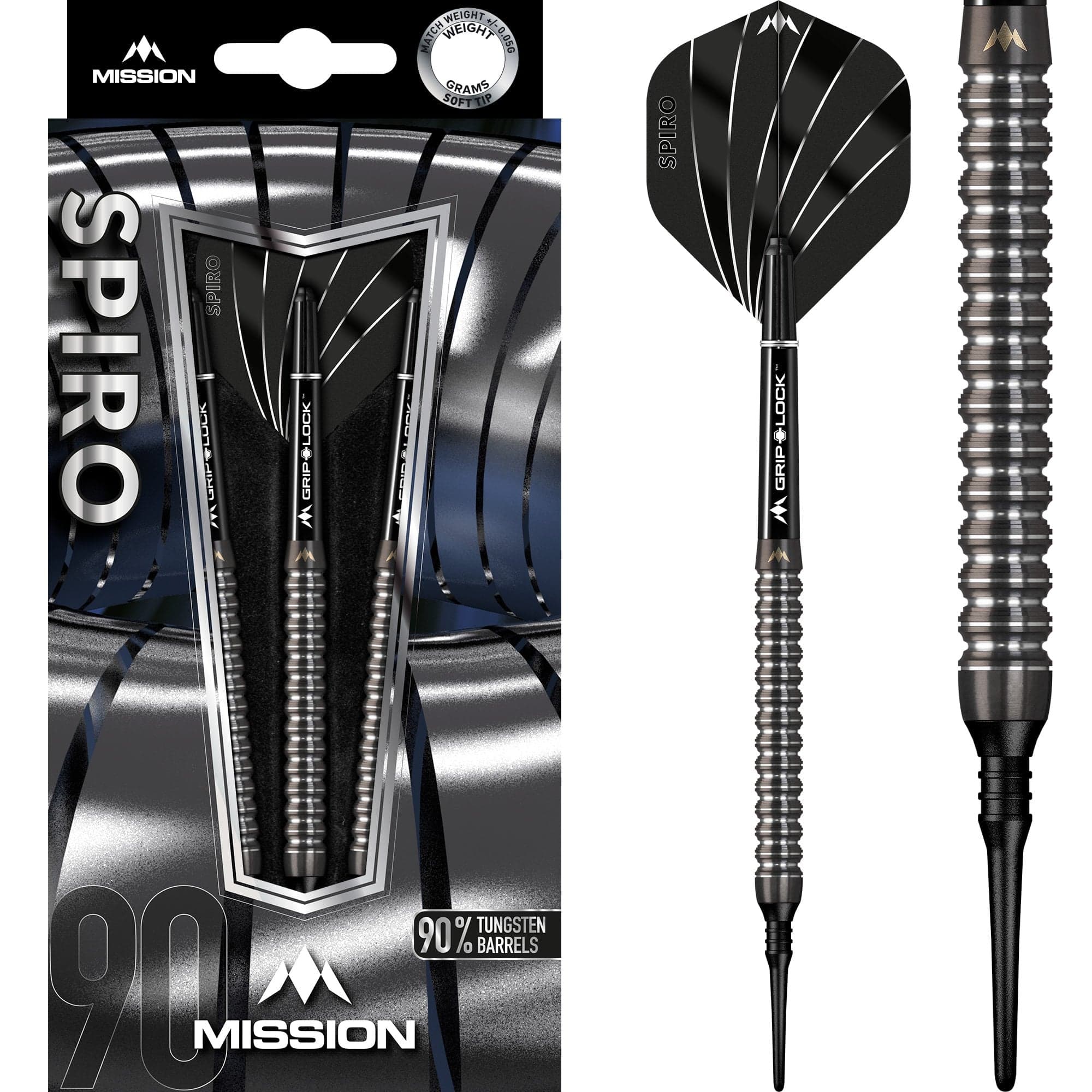 mission-spiro-m1-softdarts-20g-90-tungsten-schwarz image 1