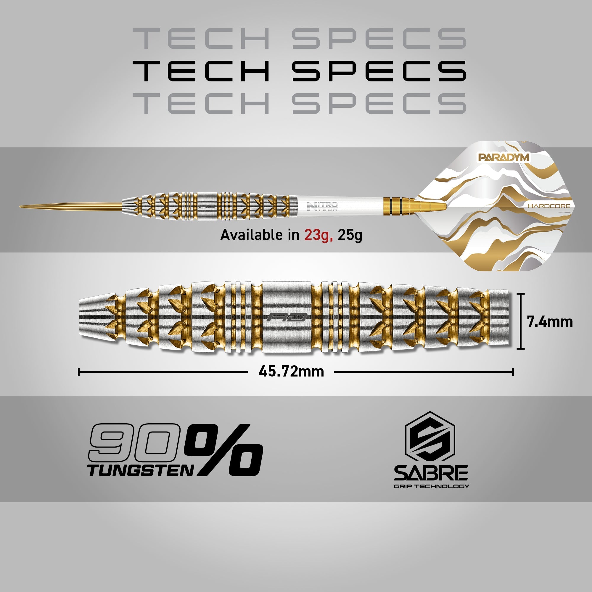 red-dragon-paradym-torpedo-steeldart-23g-gold-90-tungsten image 5