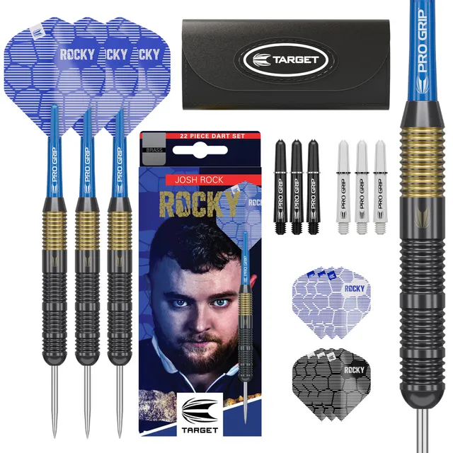 target-josh-rock-brass-steeldarts-22g-set-mit-case image 1