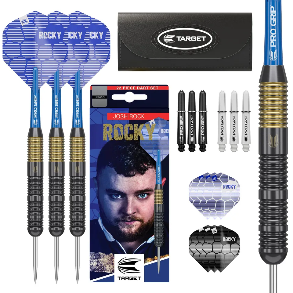 target-josh-rock-brass-steeldarts-22g-set-mit-case image 1
