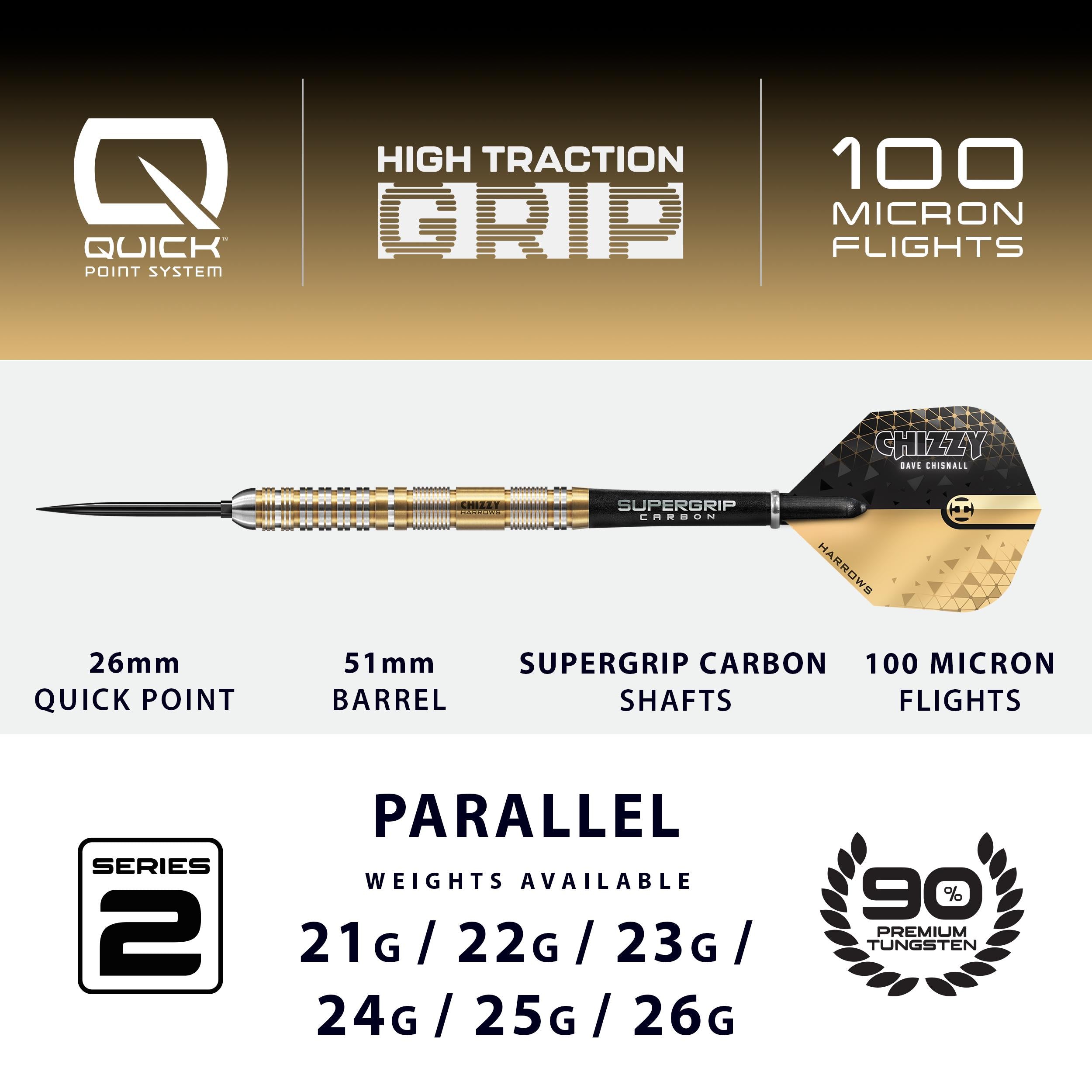 harrows-chizzy-90-series-2-steeldarts-23g-quick-point image 4