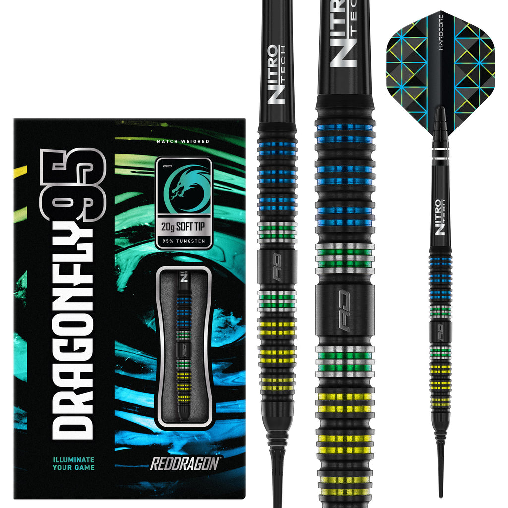 red-dragon-dragonfly-95-black-softdarts-tapered image 1