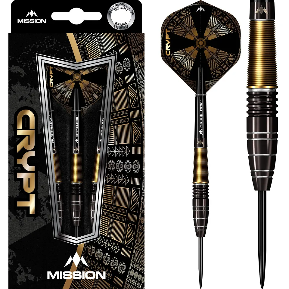 mission-crypt-m1-steeldarts-90-tungsten-schwarz-gold-24g image 1