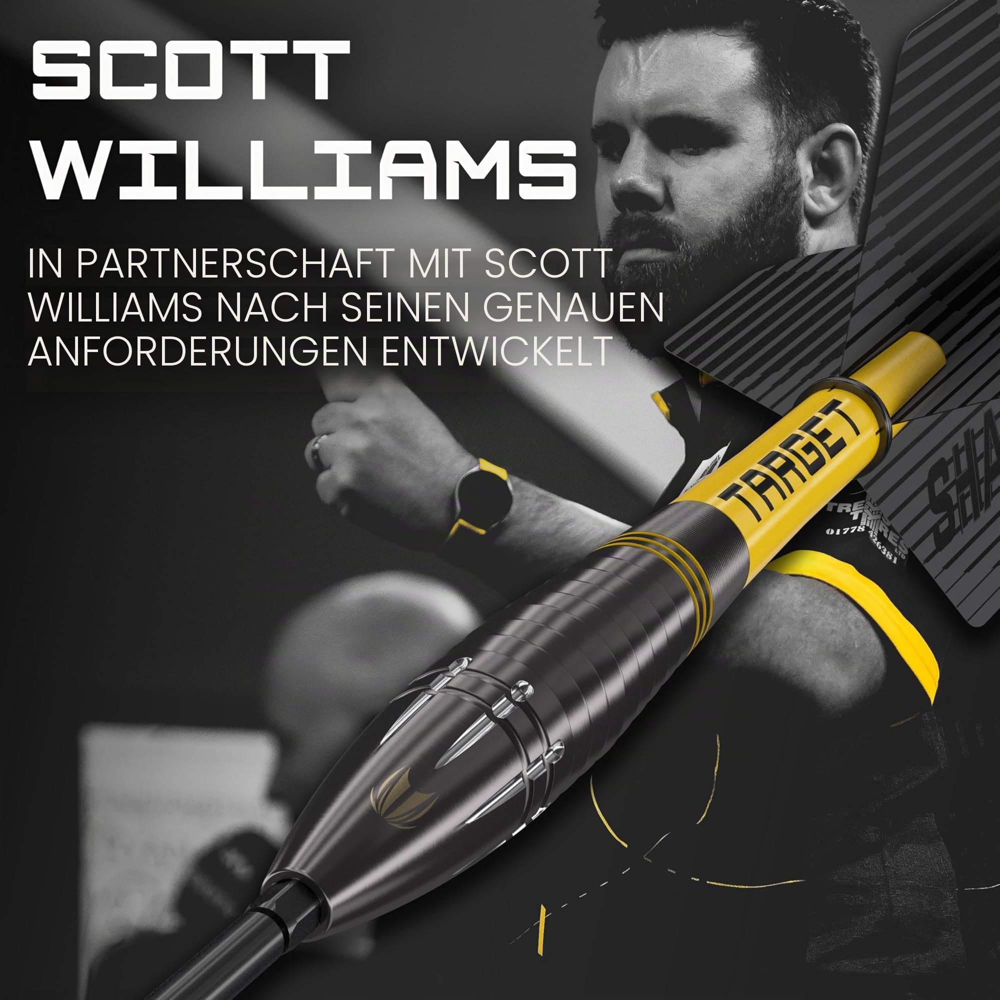target-scott-williams-black-out-steeldarts-23g-90 image 2