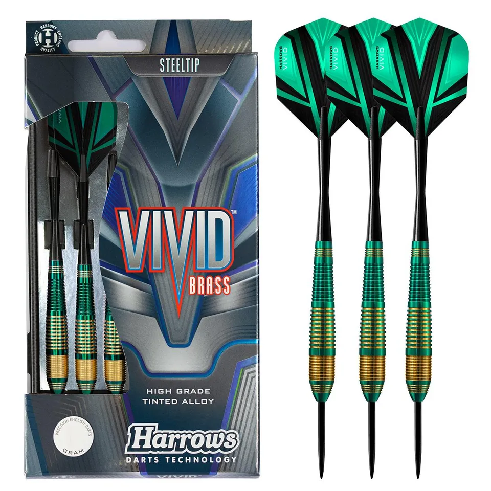 harrows-vivid-brass-gr-n-steeldarts-22g-messing image 1