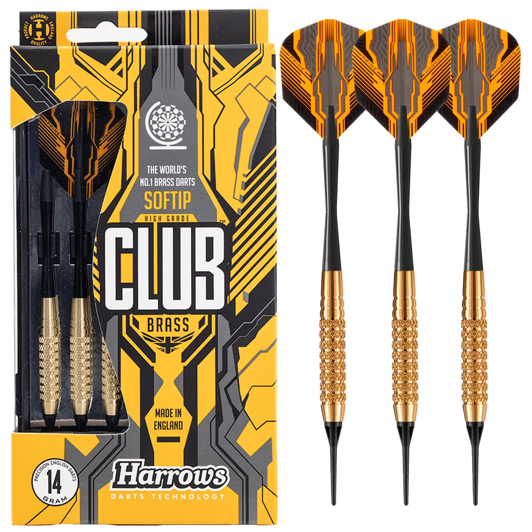 harrows-club-brass-18gk-softdart-messing-geriffelt image 1