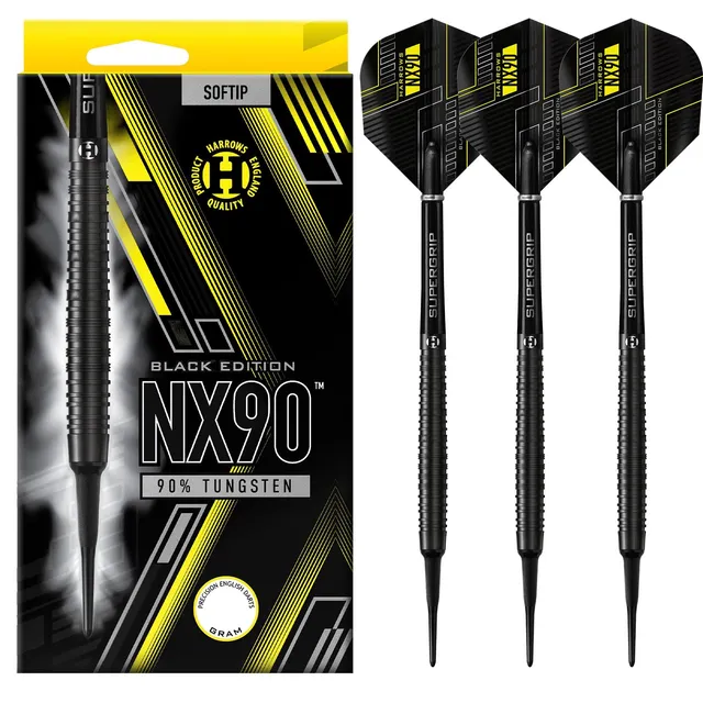 harrows-nx90-black-edition-softdarts-18g-90-tungsten image 1