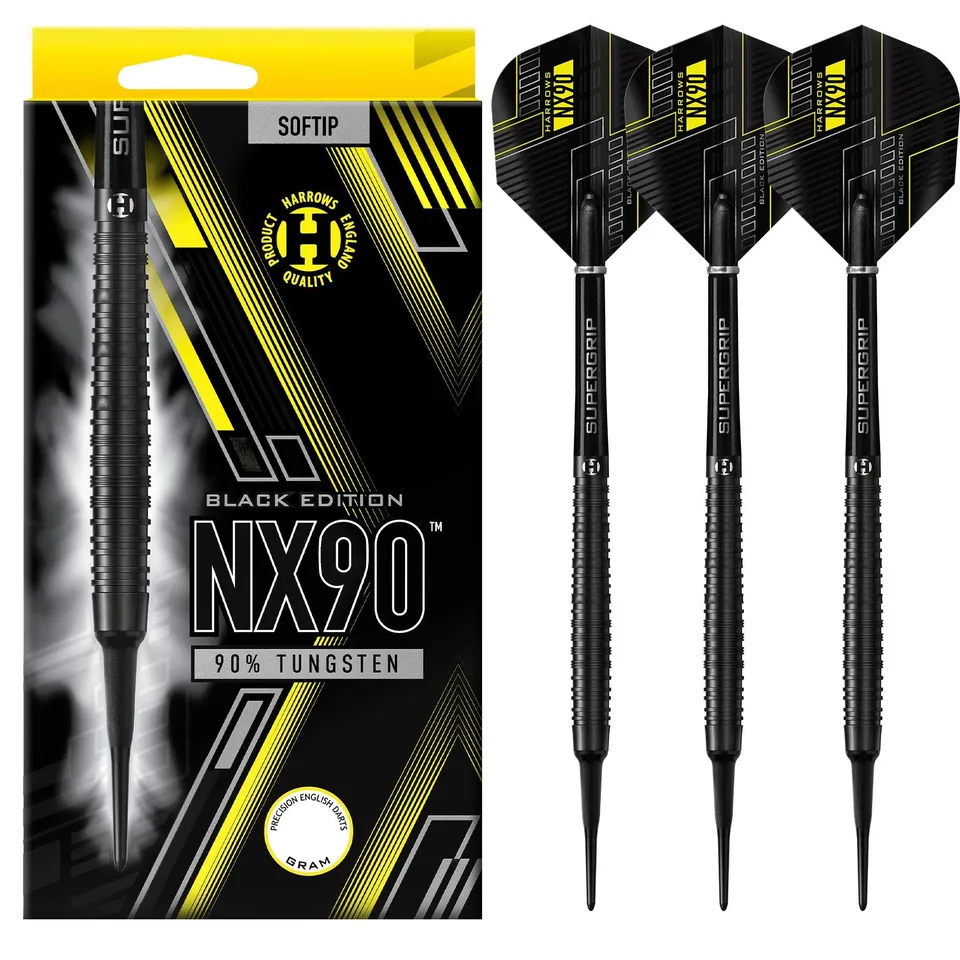harrows-nx90-black-edition-softdarts-18g-90-tungsten image 1