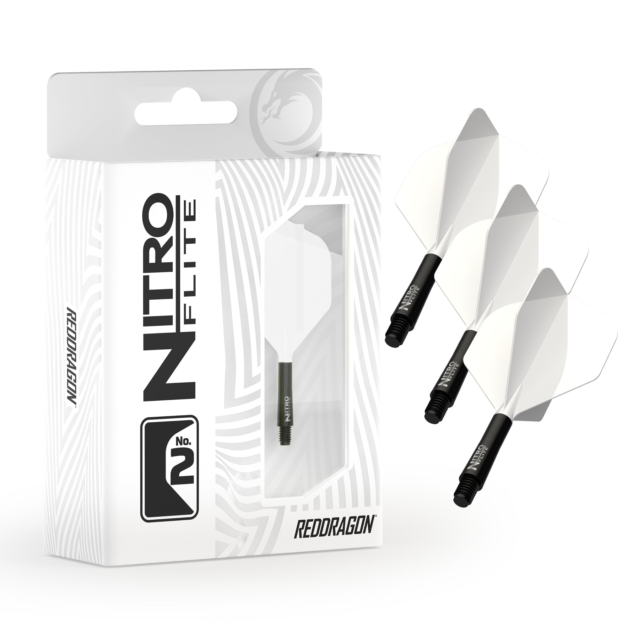 red-dragon-nitro-flite-solid-white-black-integrated-flights image 2