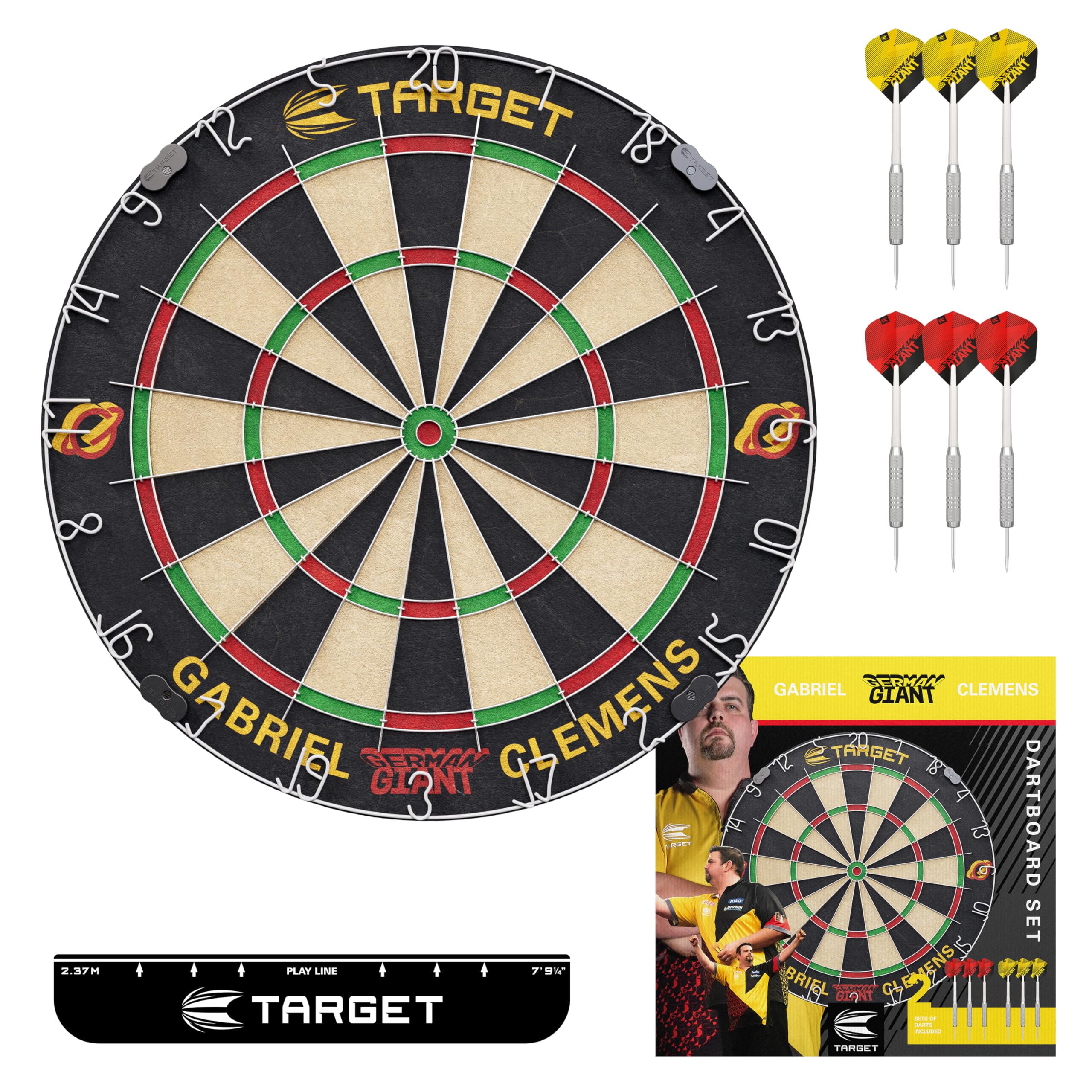 target-tor-luke-littler-dartscheiben-set-sisal-mit-6-steeldarts image 8
