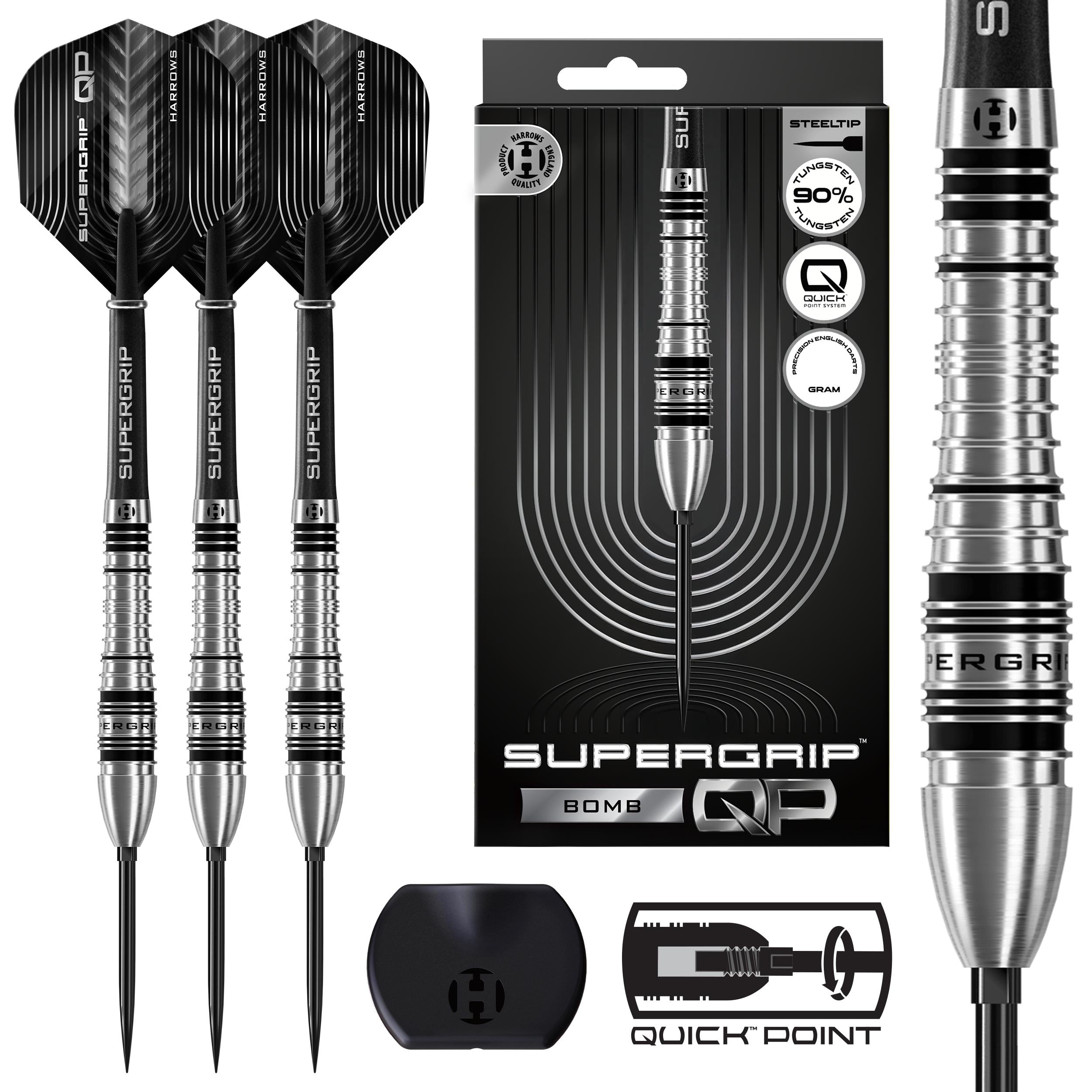harrows-supergrip-qp-bomb-steeldarts-23g-90-tungsten image 1