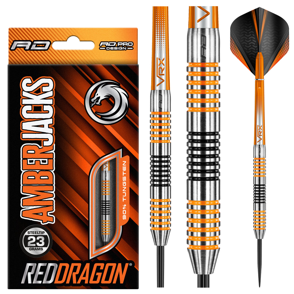 red-dragon-amberjack-4-steeldarts-schwarz-orange-mit-ring-grip image 1