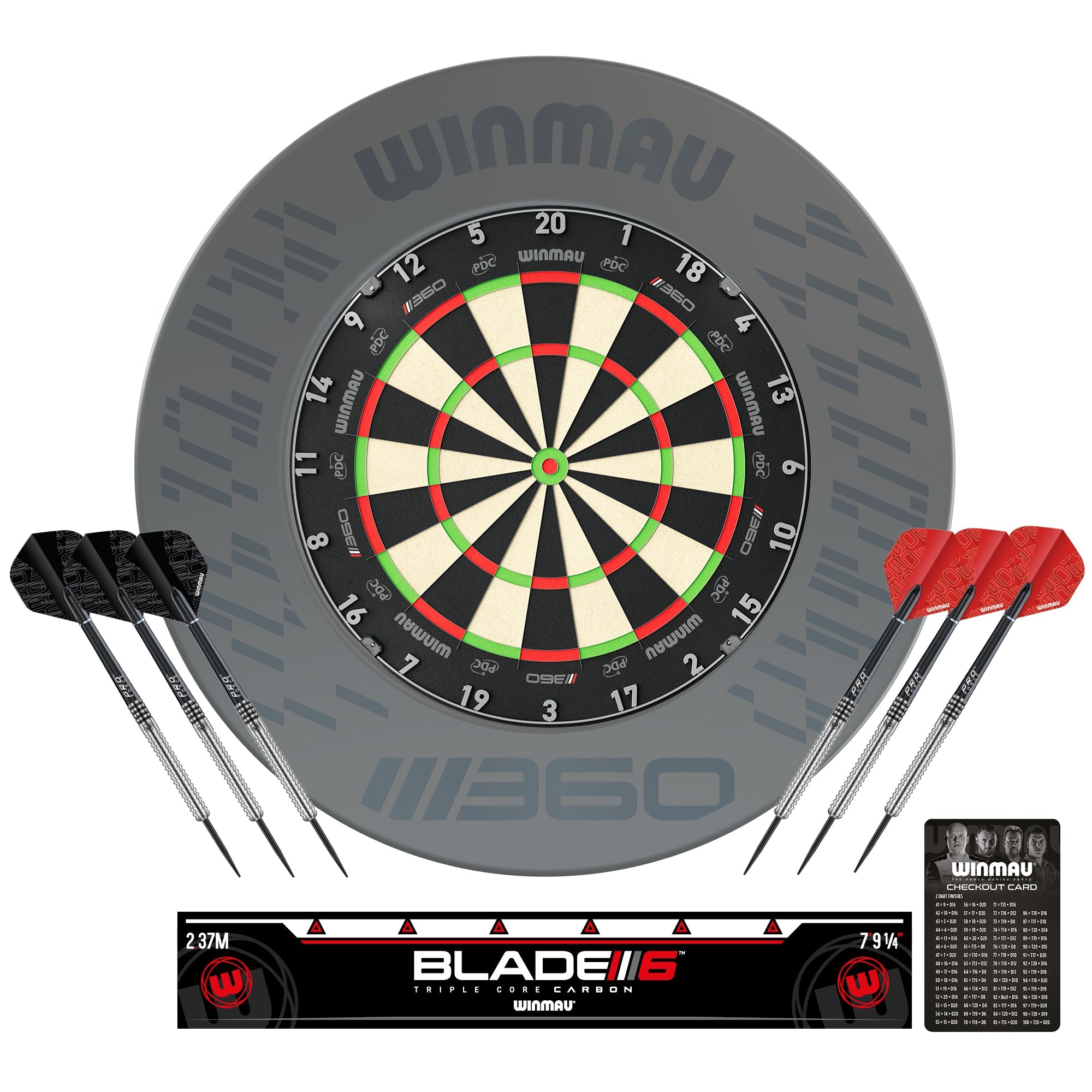 winmau-blade-360-surround-set-dartscheibe-mit-ring image 1