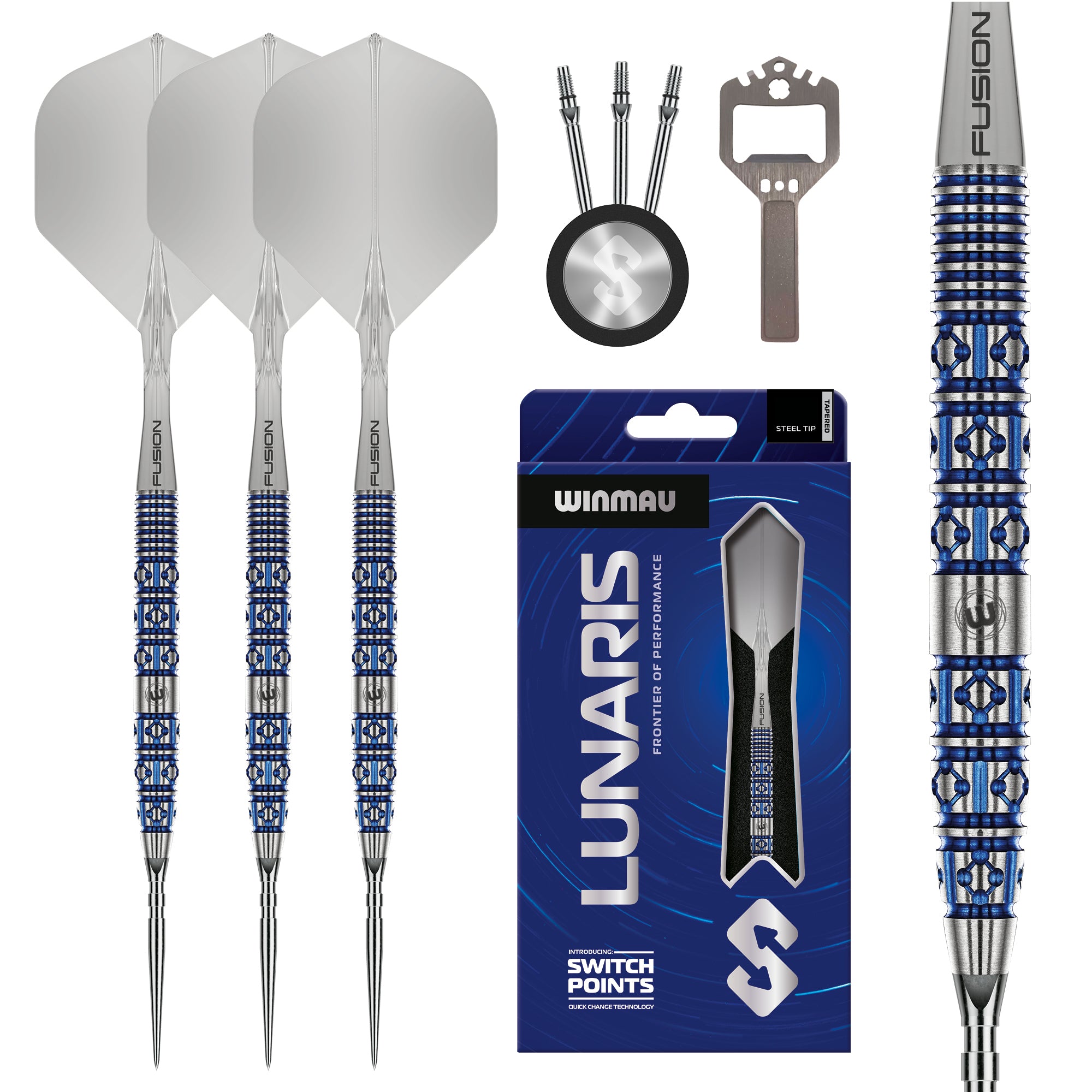winmau-lunaris-steeldart-22g-tapered-blau-switch-point image 1