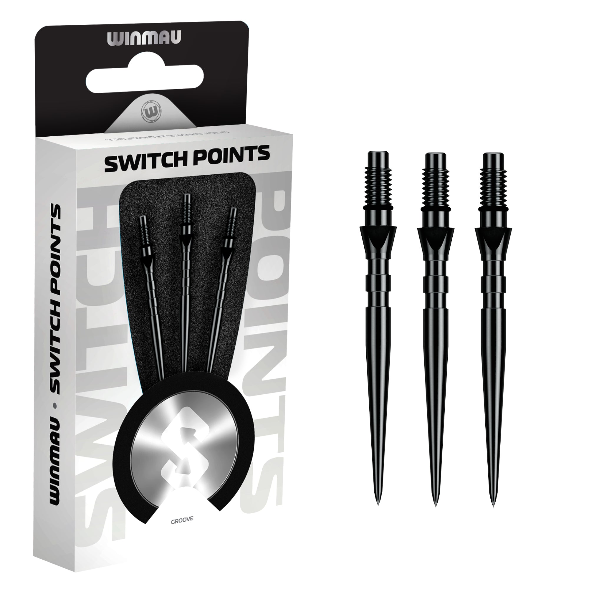 winmau-switch-point-gerillt-dartspitzen-schwarz-30mm image 2