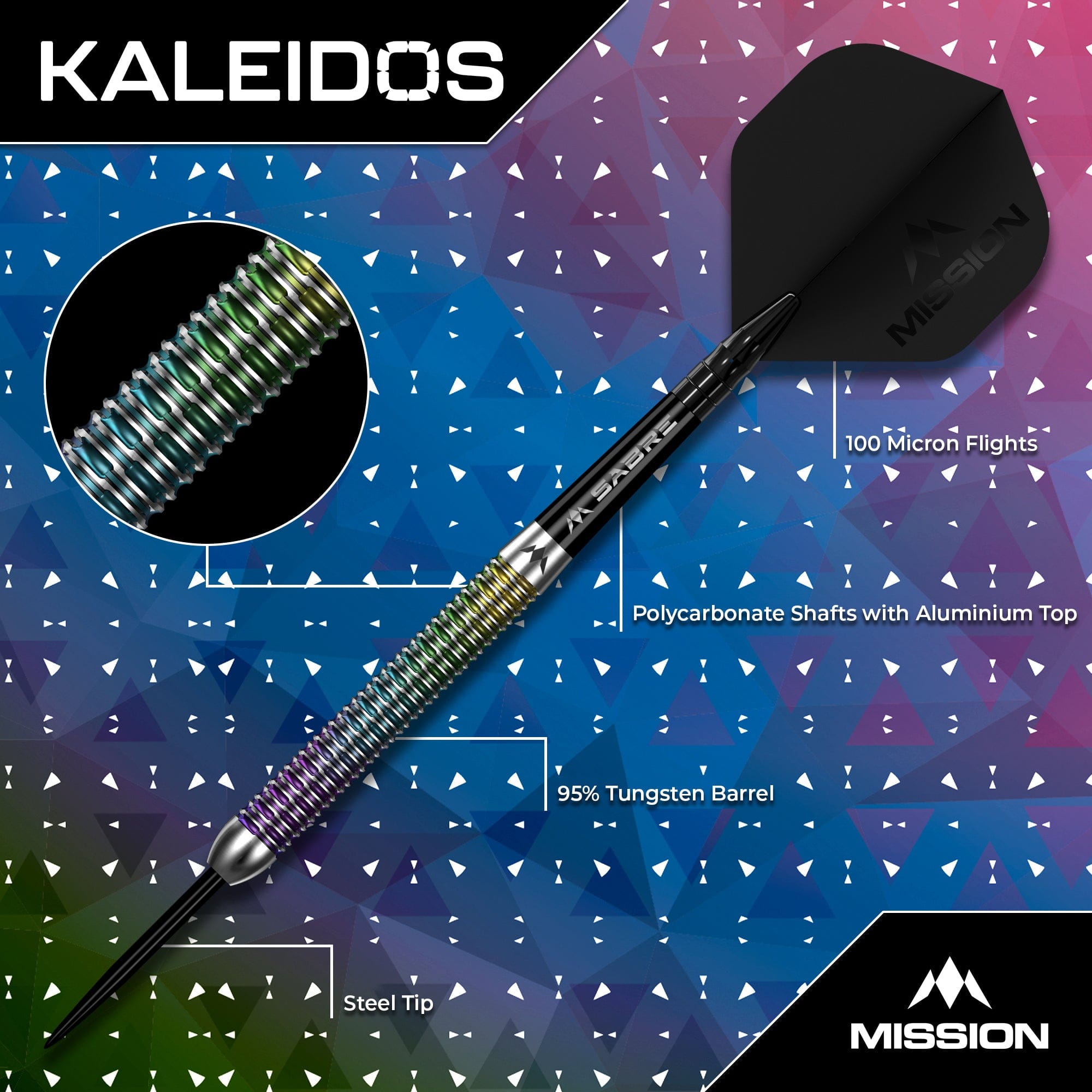 mission-kaleidos-23g-steeldart-95-tungsten-coral image 3