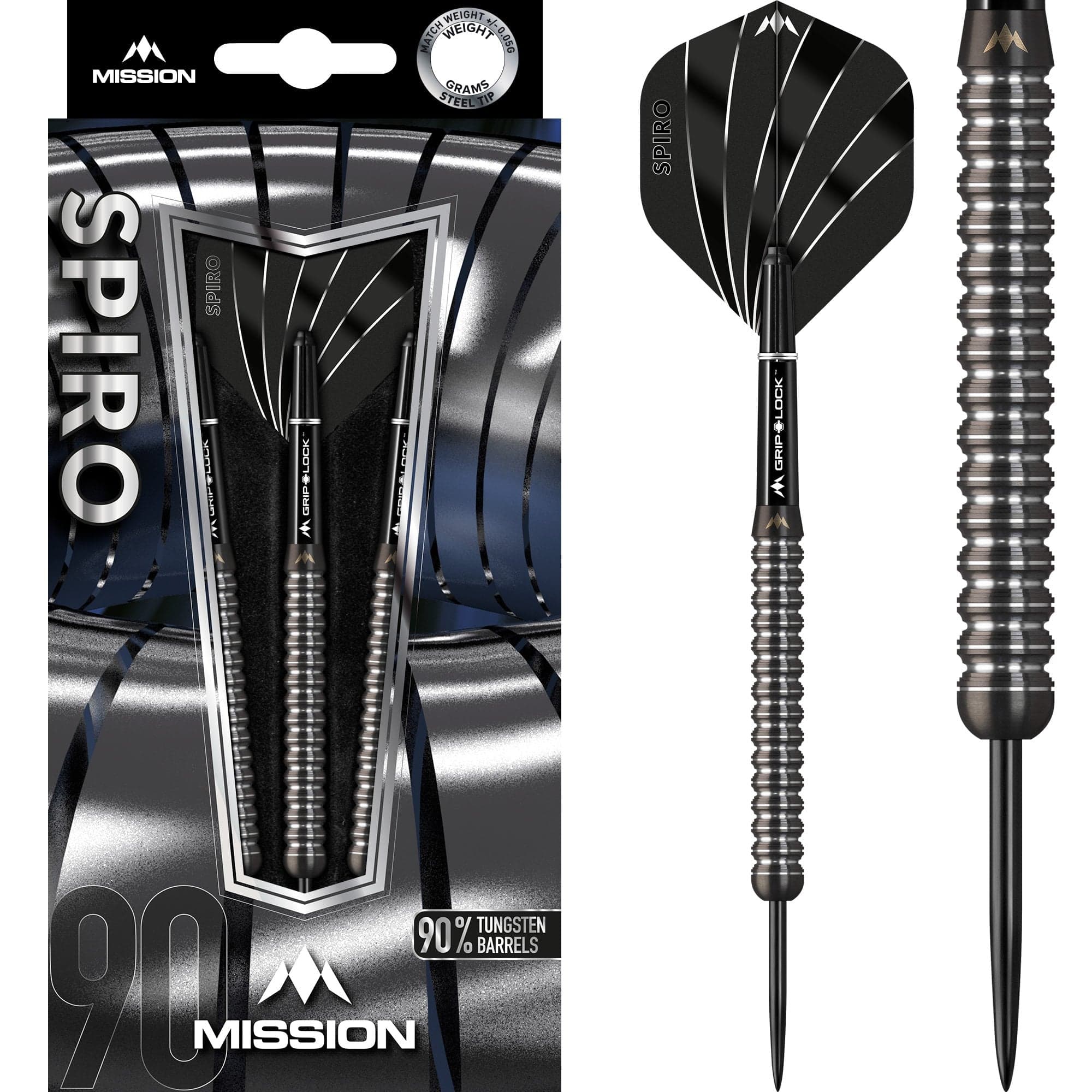 mission-spiro-m1-steeldarts-23g-90-tungsten-schwarz image 1