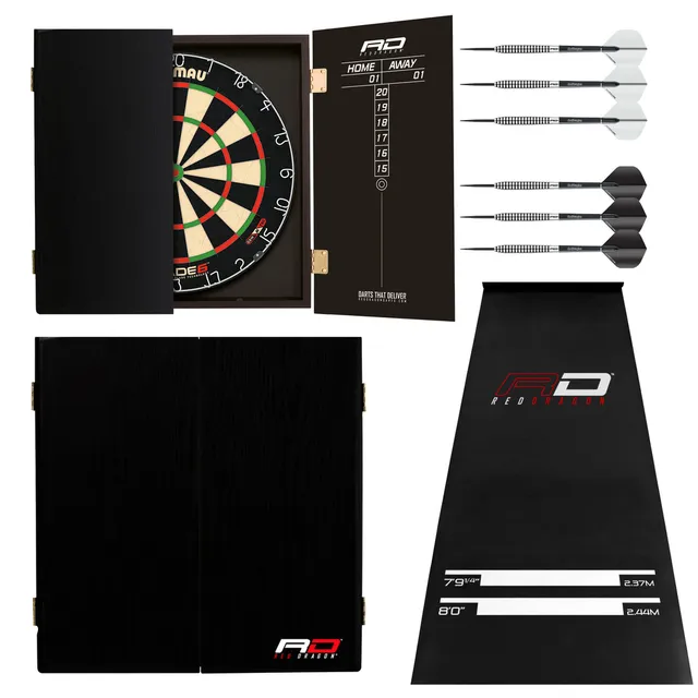 red-dragon-deluxe-cabinet-dartscheiben-set-mit-matte image 1