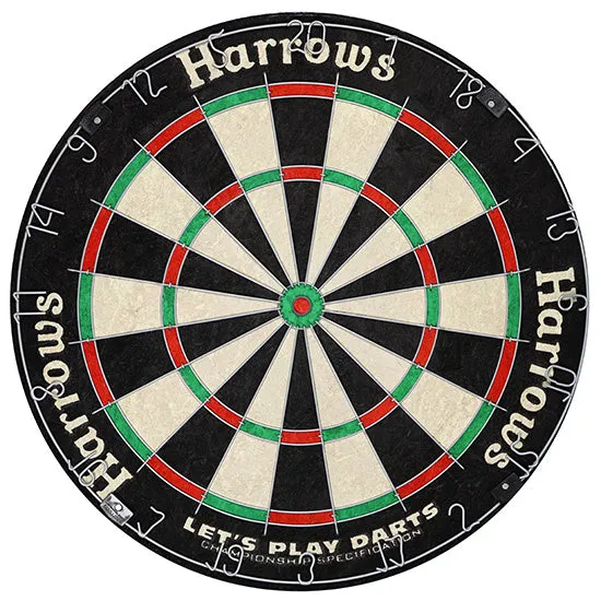 harrows-lets-play-darts-dartboard-set-mit-6-steeldarts image 1