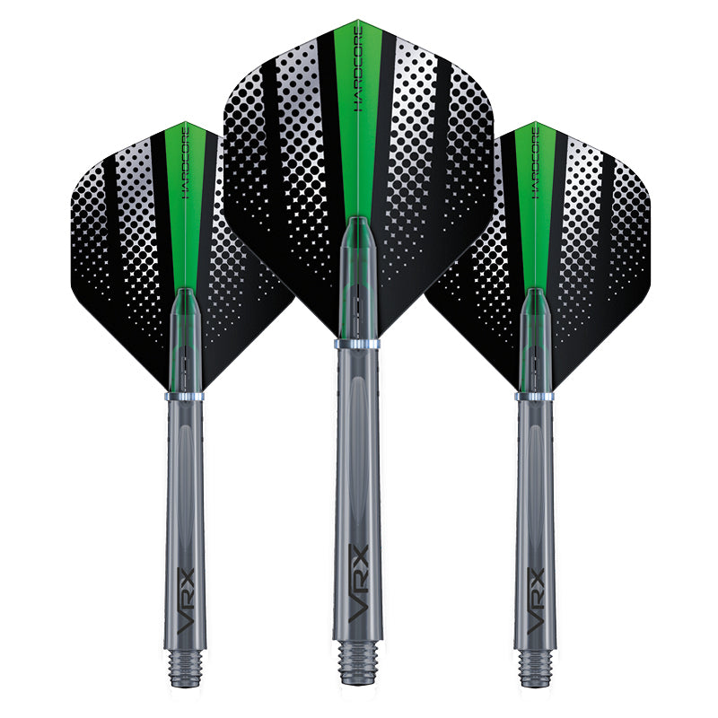 red-dragon-hardcore-green-flash-flights-shafts-set image 1
