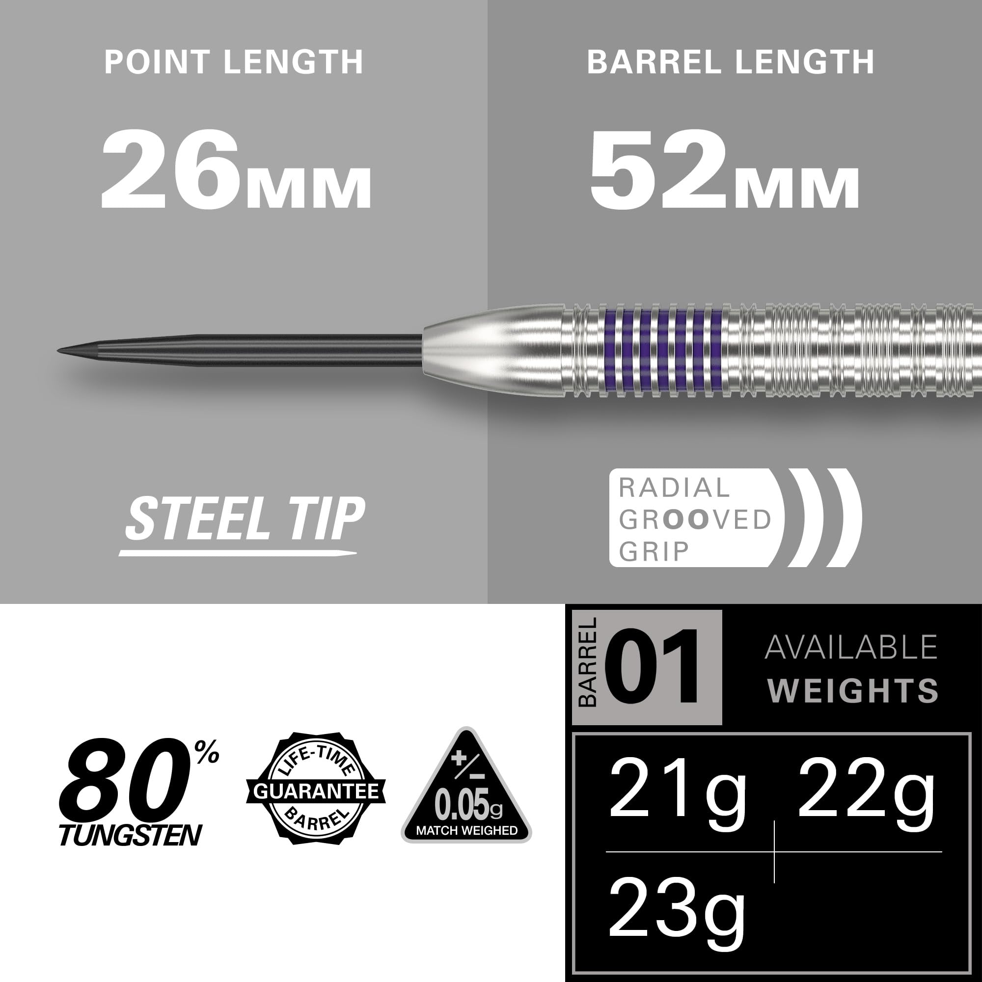target-luke-littler-prodigy-g1-steeldarts-21g-80-wolfram image 3