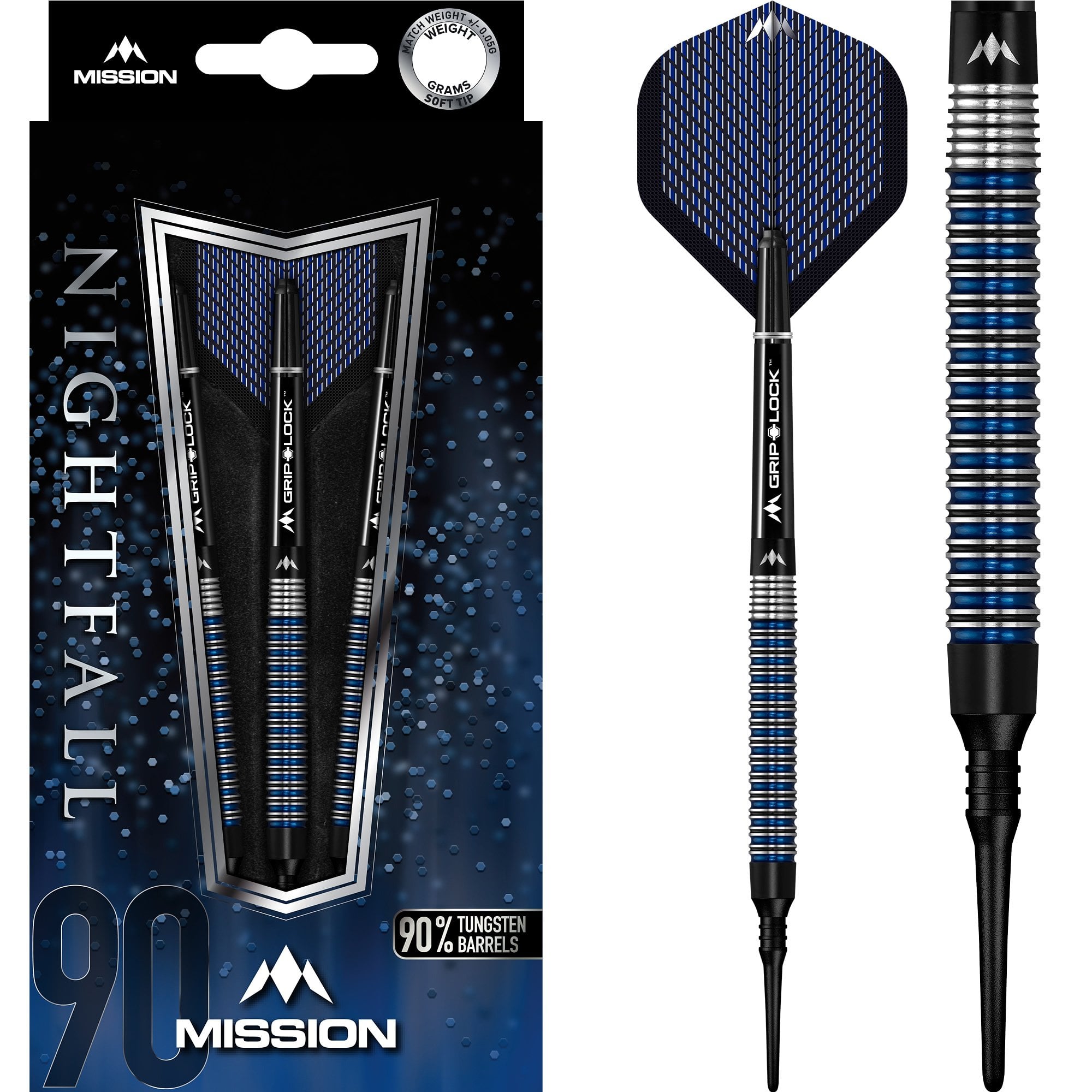 mission-nightfall-m2-softdarts-90-tungsten-19g-blau-schwarz image 1